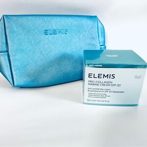 ELEMIS Pro-Collagen Marine Cream SPF 30 with Metallic Blue Pouch-Large size 50ml